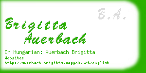 brigitta auerbach business card